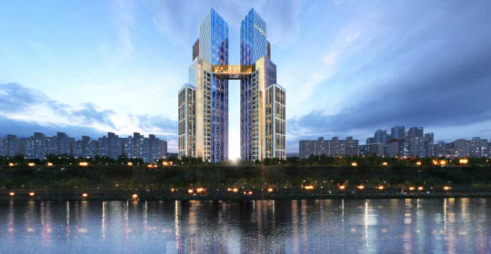 포스코건설이 지난 주말 3000억원 규모의 도시정비사업을 수주했다. 신반포18차337동 재건축 조감도.<포스코건설 제공>